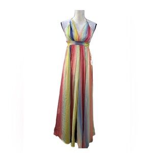 Luxxel / Bella and Bloom boutique, Over the Rainbow tulle maxi dress NWT, S